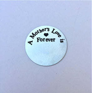 A Mother's Love is Forever Backplate