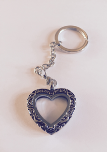 Vintage Heart Keyring Locket