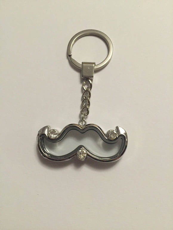 Moustache Keyring locket