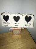 Personalised Weight Loss Chalkboard Plaque