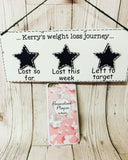 Personalised Weight Loss Chalkboard Plaque